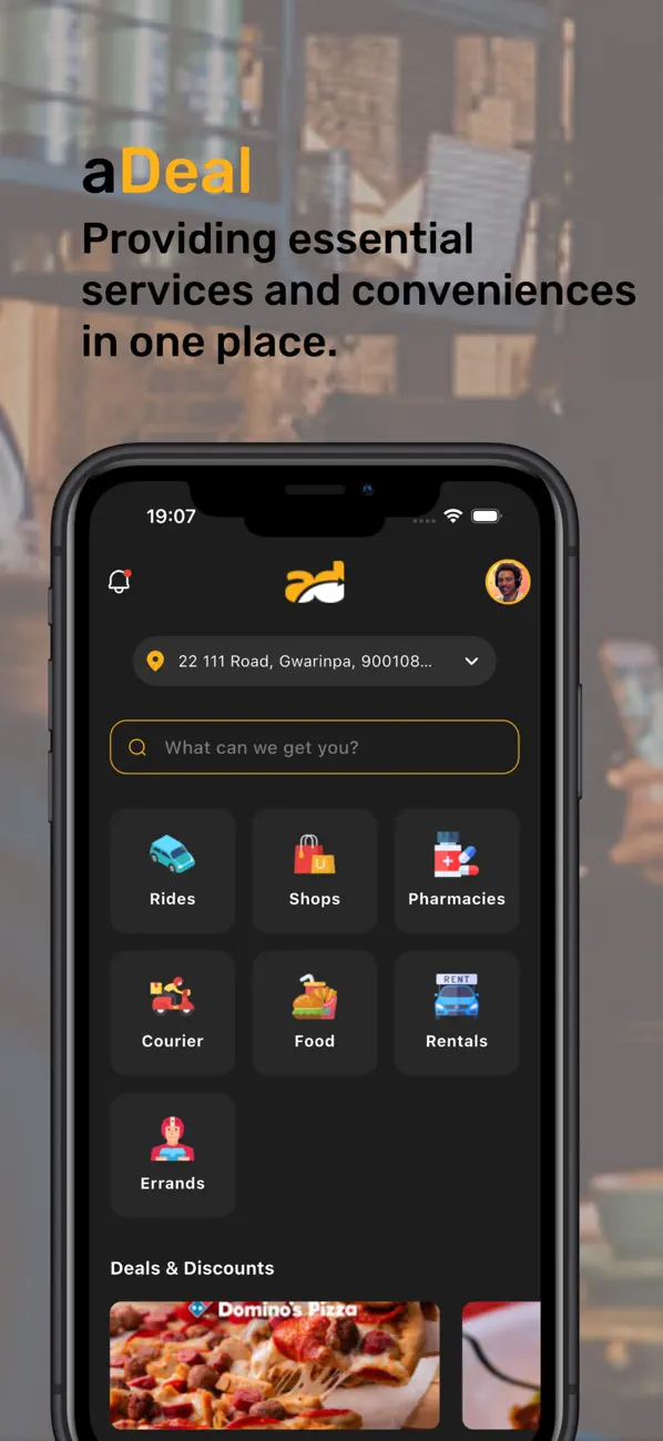 Screenshot #1 pour aDeal: Rides, Food & Delivery