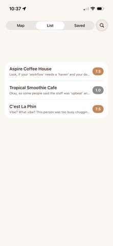 Coffee Snob App iPhone screenshot