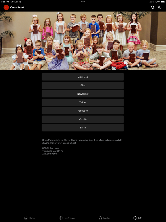 CrossPoint Trussville iPad screenshot