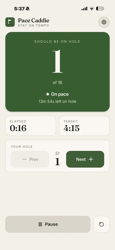 Pace Caddie screenshot 1