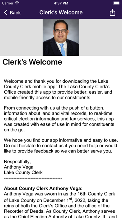 Lake County Clerk Illinois Screenshot