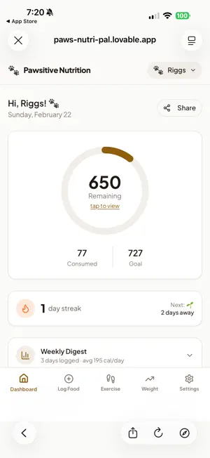 Pawsitive Nutrition screenshot 3