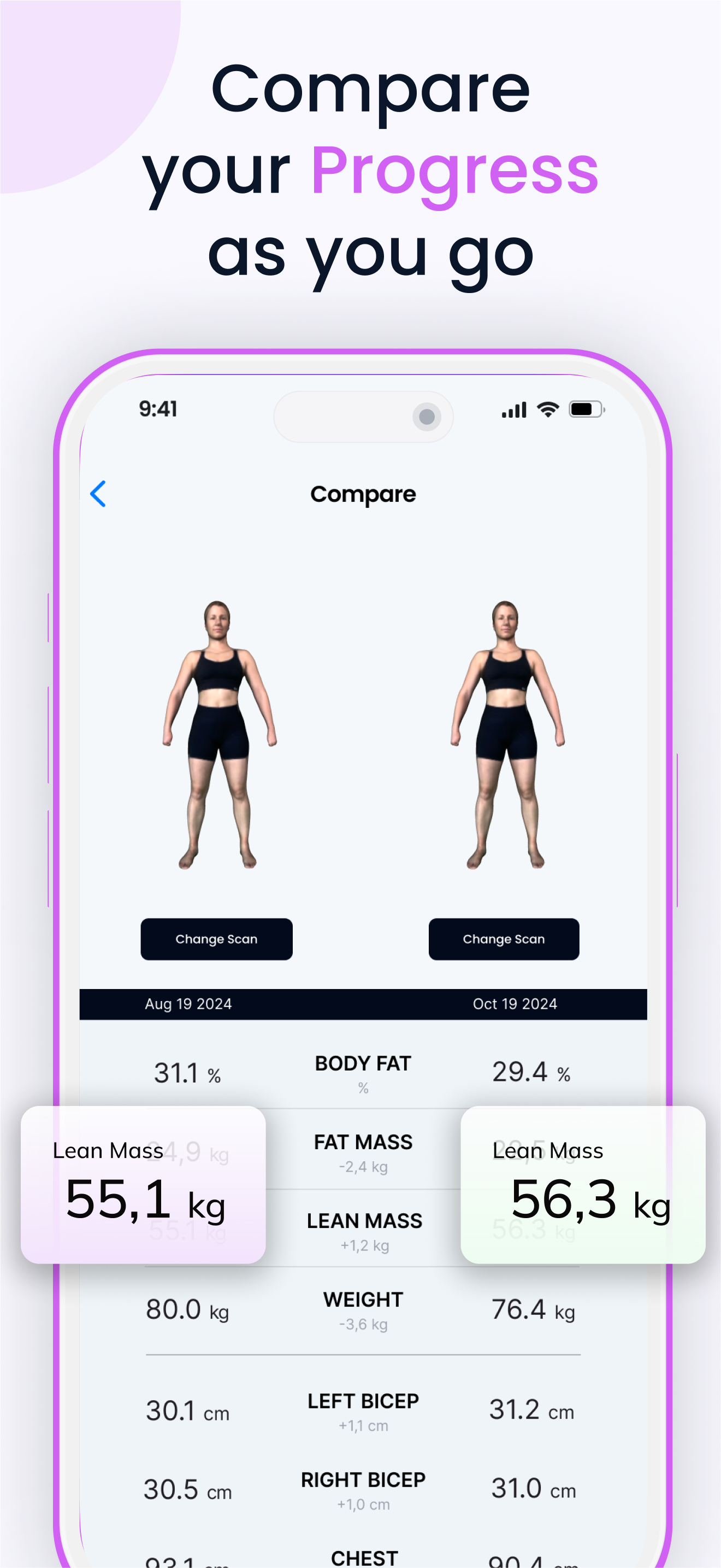 Fitycal - 3D Body Scan Tracker
