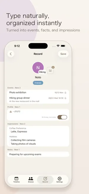 Knoto - People Notes & Journal screenshot 2
