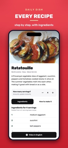 Daily Dish — Recipes iPhone screenshot