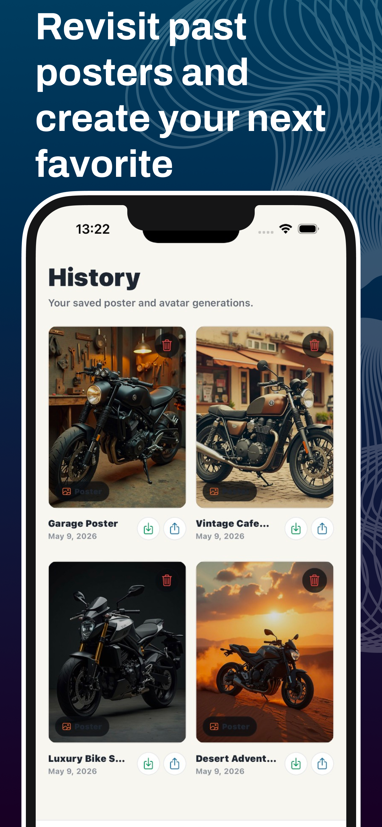MotoCraft AI Bike Poster