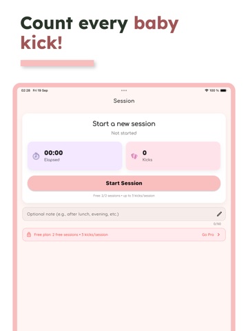 Kick Count - Baby Tracker iPad screenshot