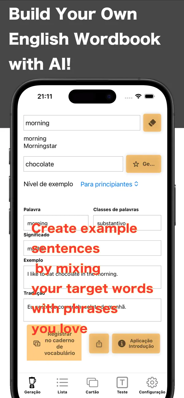 Screenshot #1 pour Carnet de vocabulaire anglais