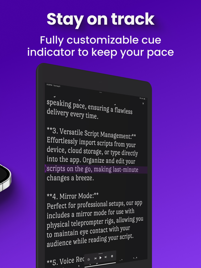 Telepromptly for video creator