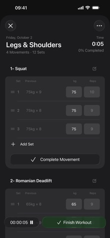 Peak: Workout Log screenshot 2