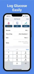 Blood Glucose Tracker Sugar bp screenshot #7 for iPhone