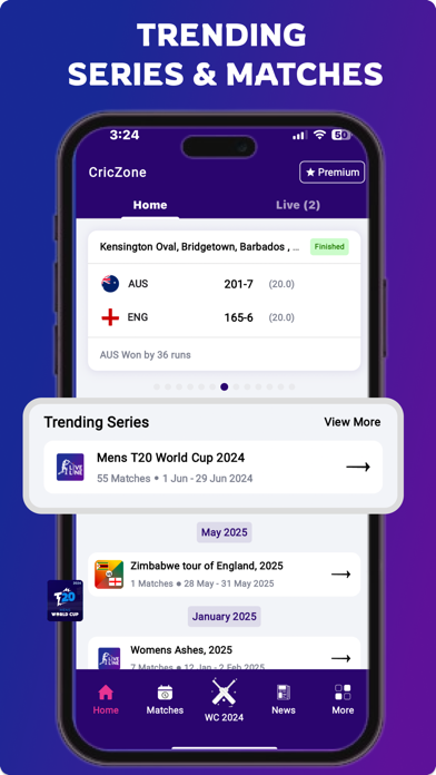 CricZone - Live Cricket Score Screenshot