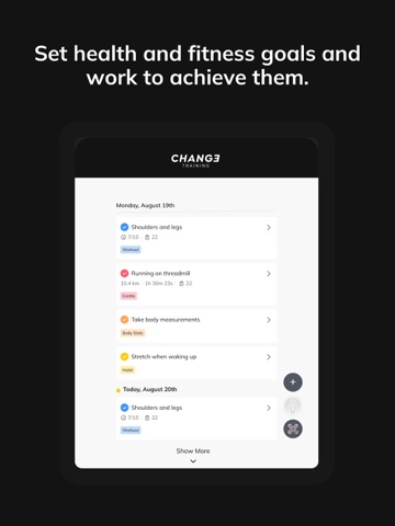 CHANGE TRAINING iPad screenshot