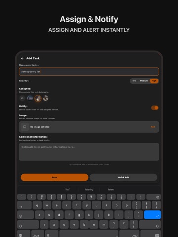 JoinListy: Shared Lists iPad screenshot