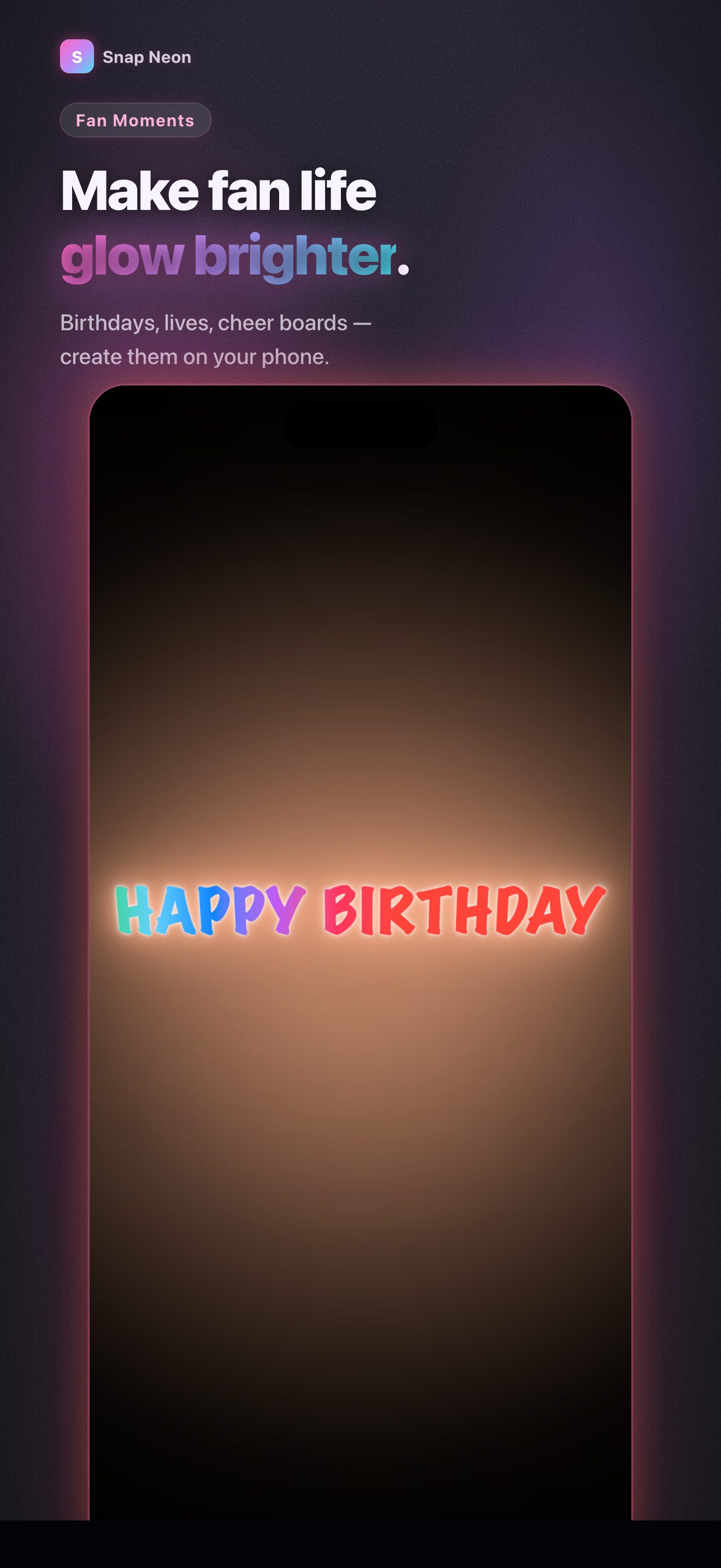 Neon Sign Maker - Snap Neon