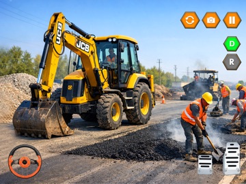 Road Construction JCB Game iPad screenshot