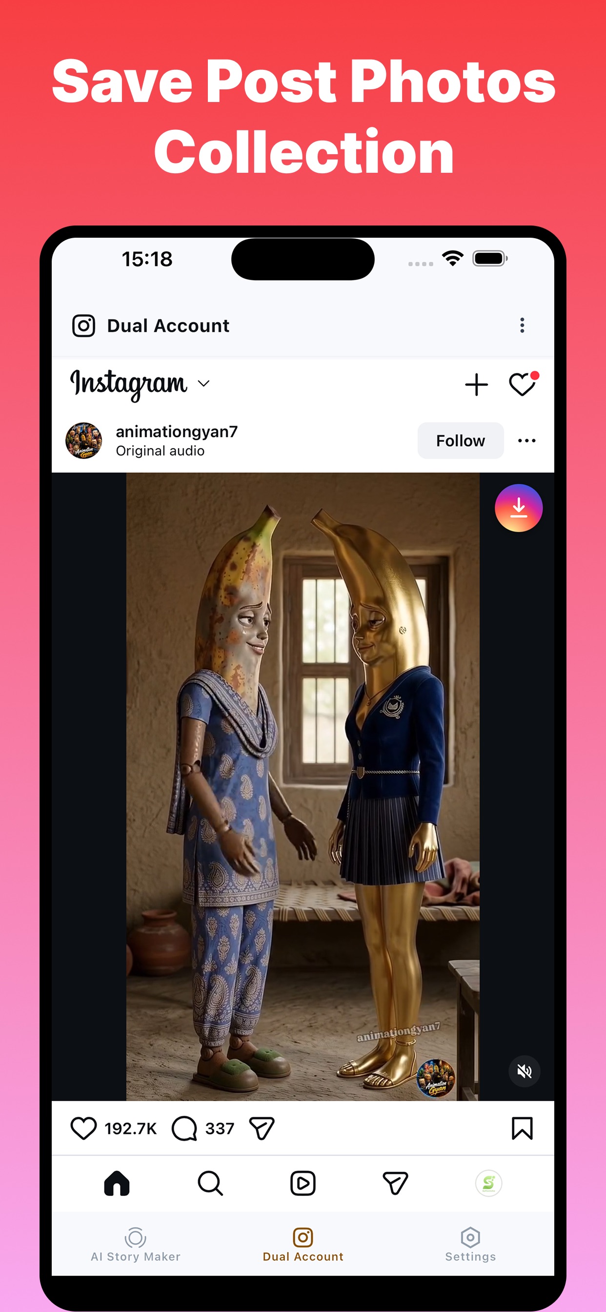 Screenshot 1 of Insty Story Saver & Maker