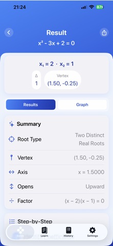 Quadratic Tutor by ChatStick screenshot