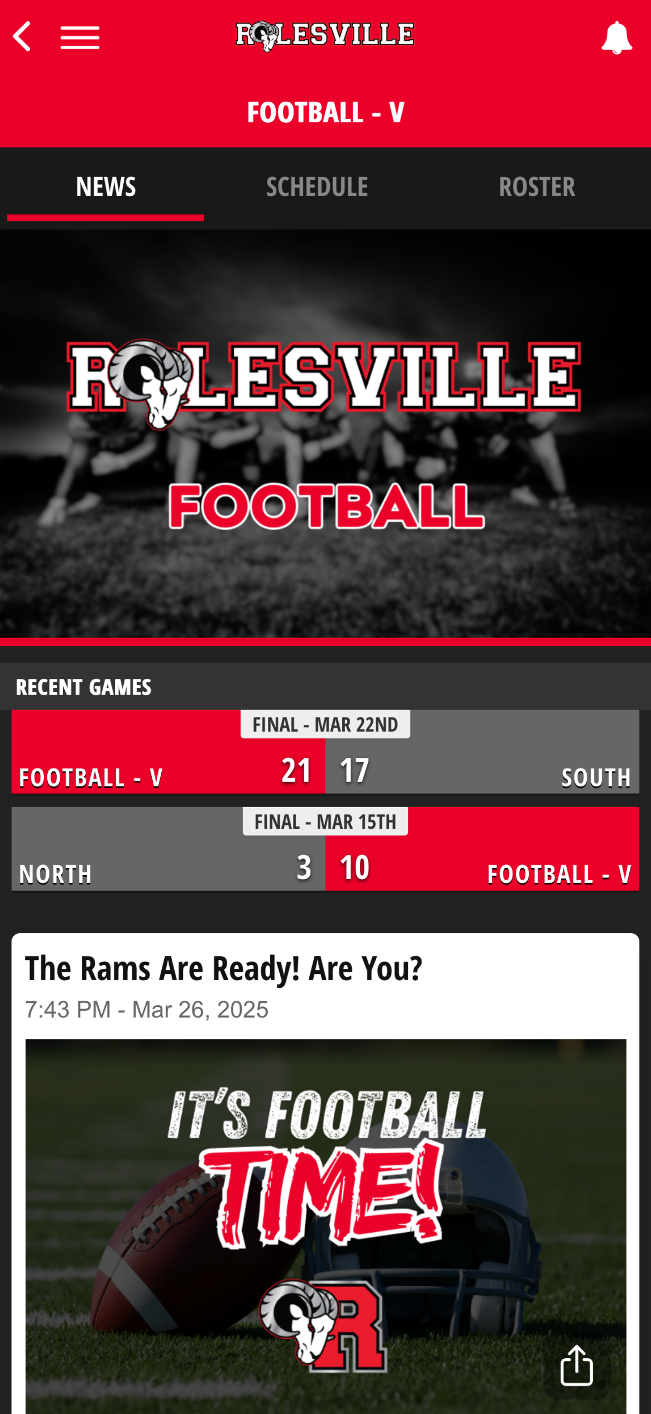 Rolesville HS Athletics screenshot 5