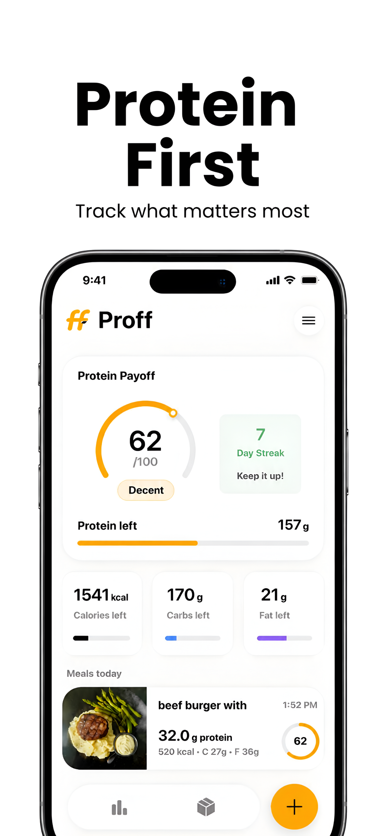 Proff - Protein Tracker screenshot 2