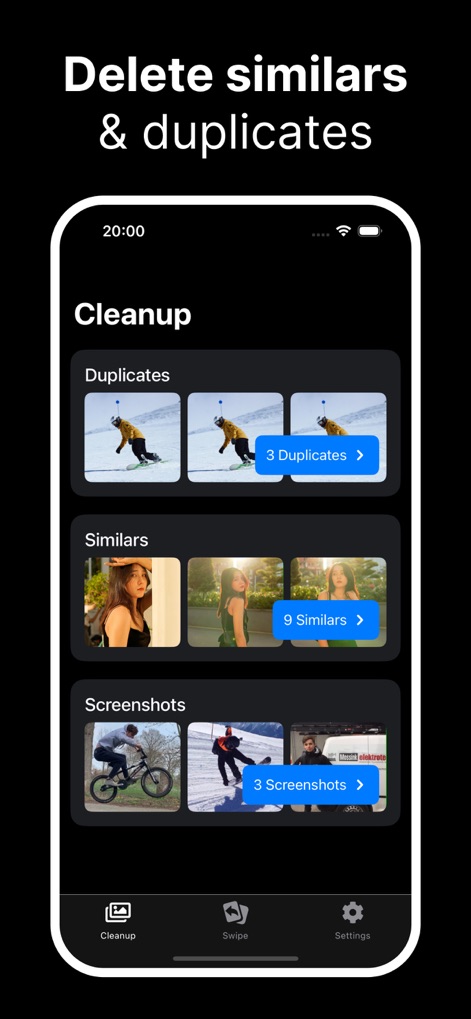 Photo Cleaner ® - Discover how Photo Cleaner ® intelligently categorizes and presents duplicates, similars, and screenshots, offering clear options to manage each group.