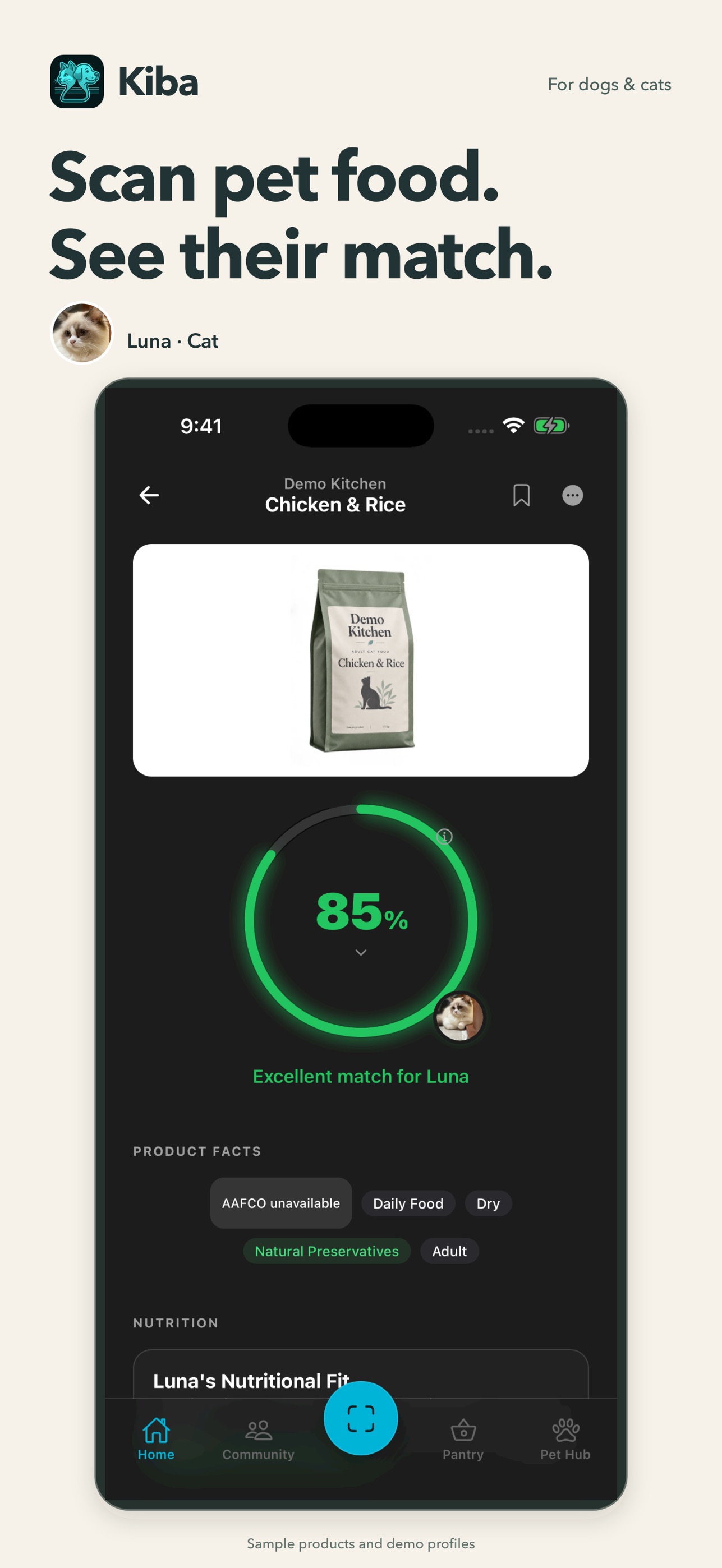 Screenshot 1 of Kiba: Pet Food Scanner
