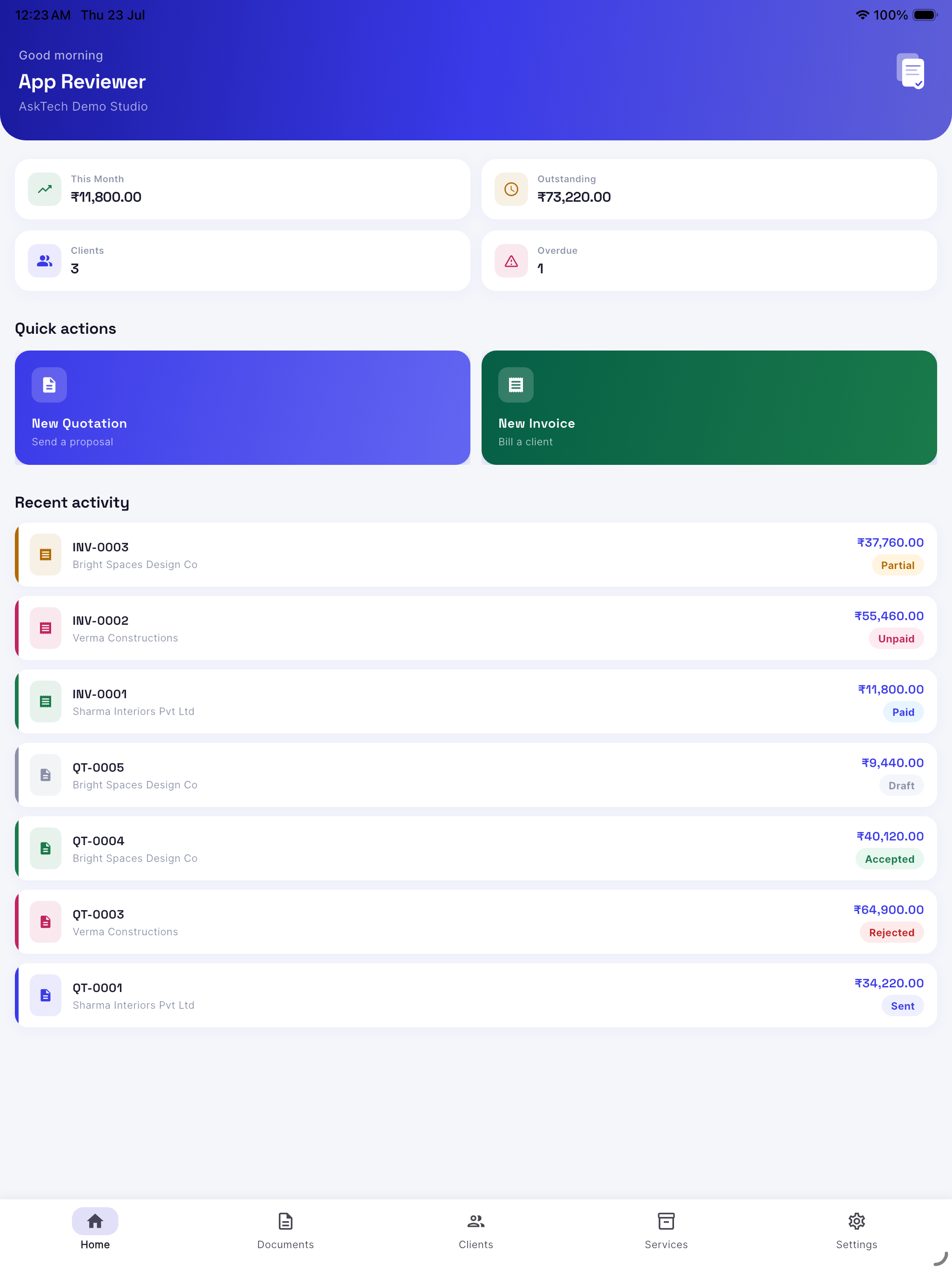 AskQuote: Quotes & Invoices screenshot 11