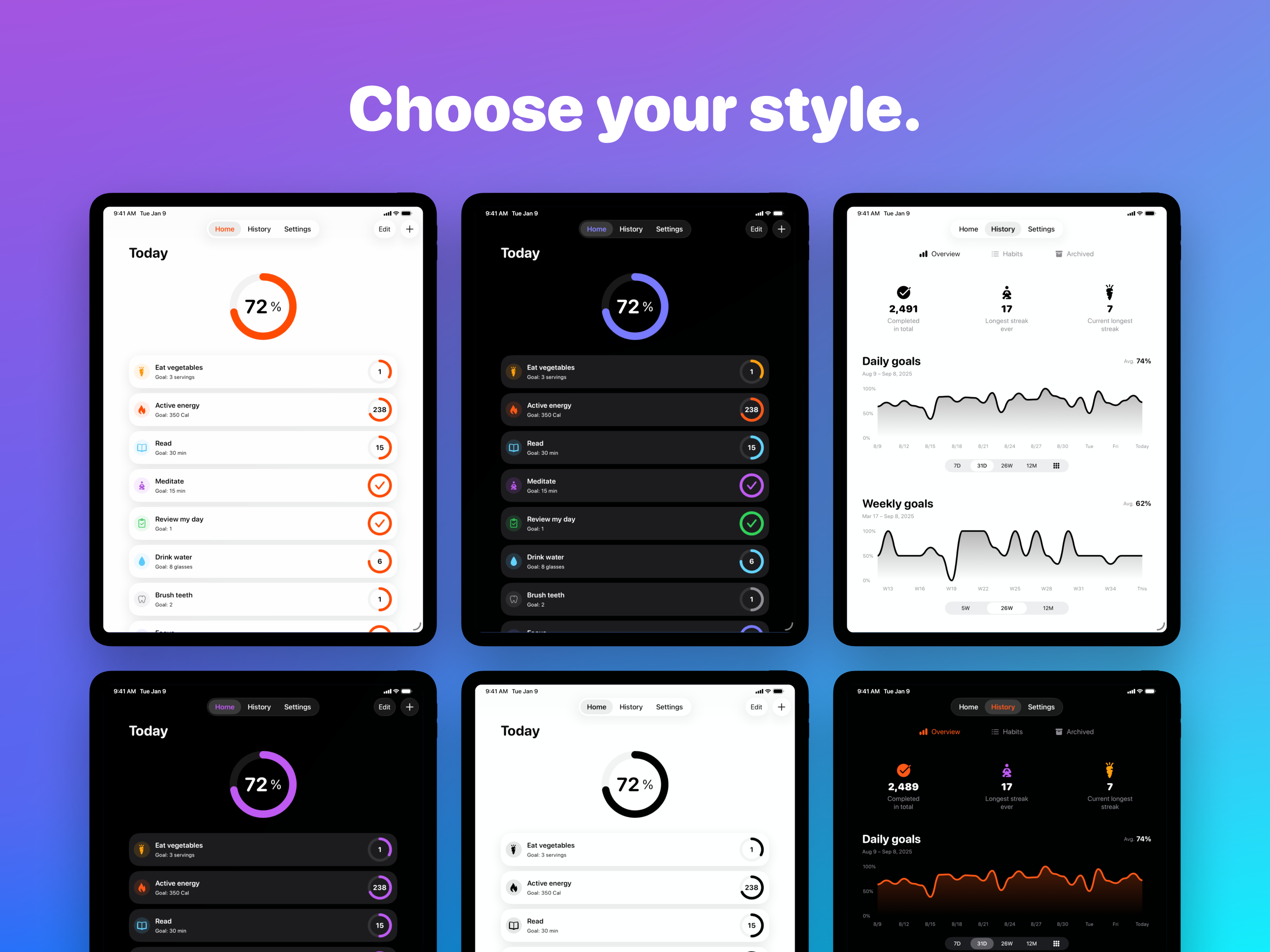 Awesome Habits: Habit Tracker
