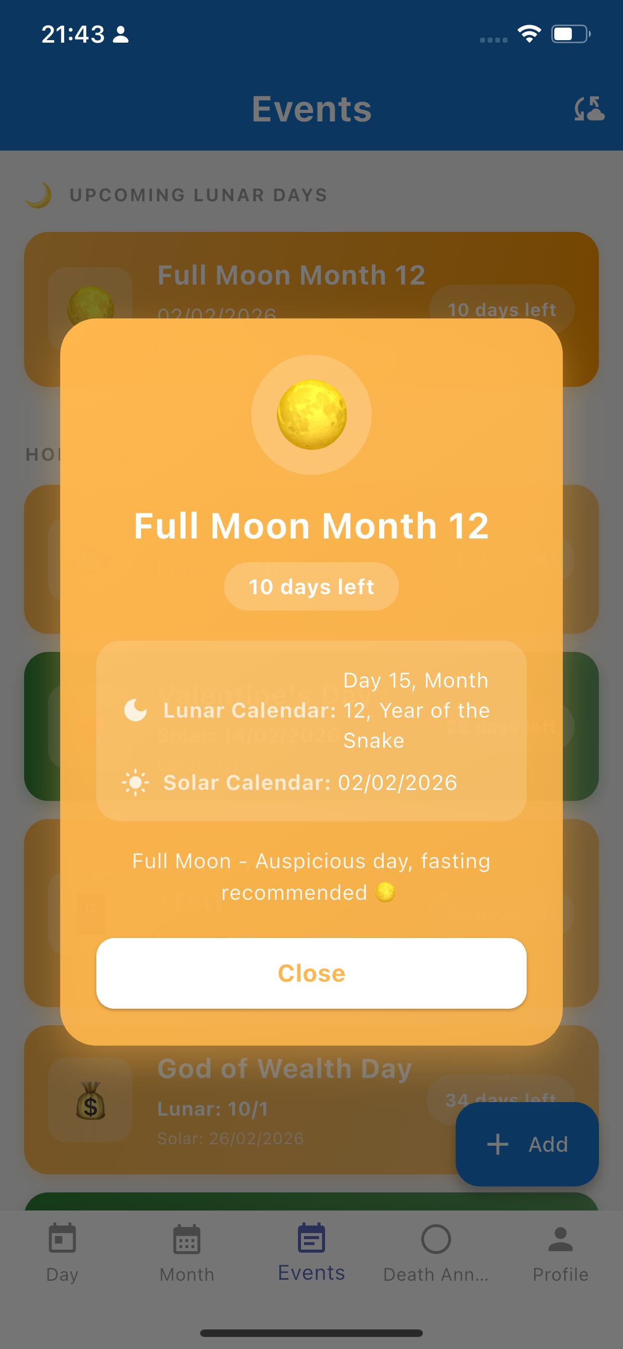 MyLunar - Calendar & Events