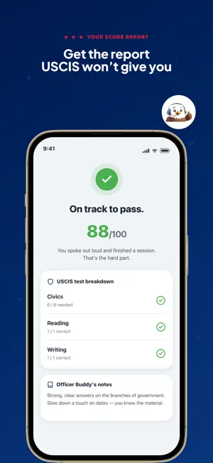 Buddy -- US Citizen Coach 2026 screenshot 3