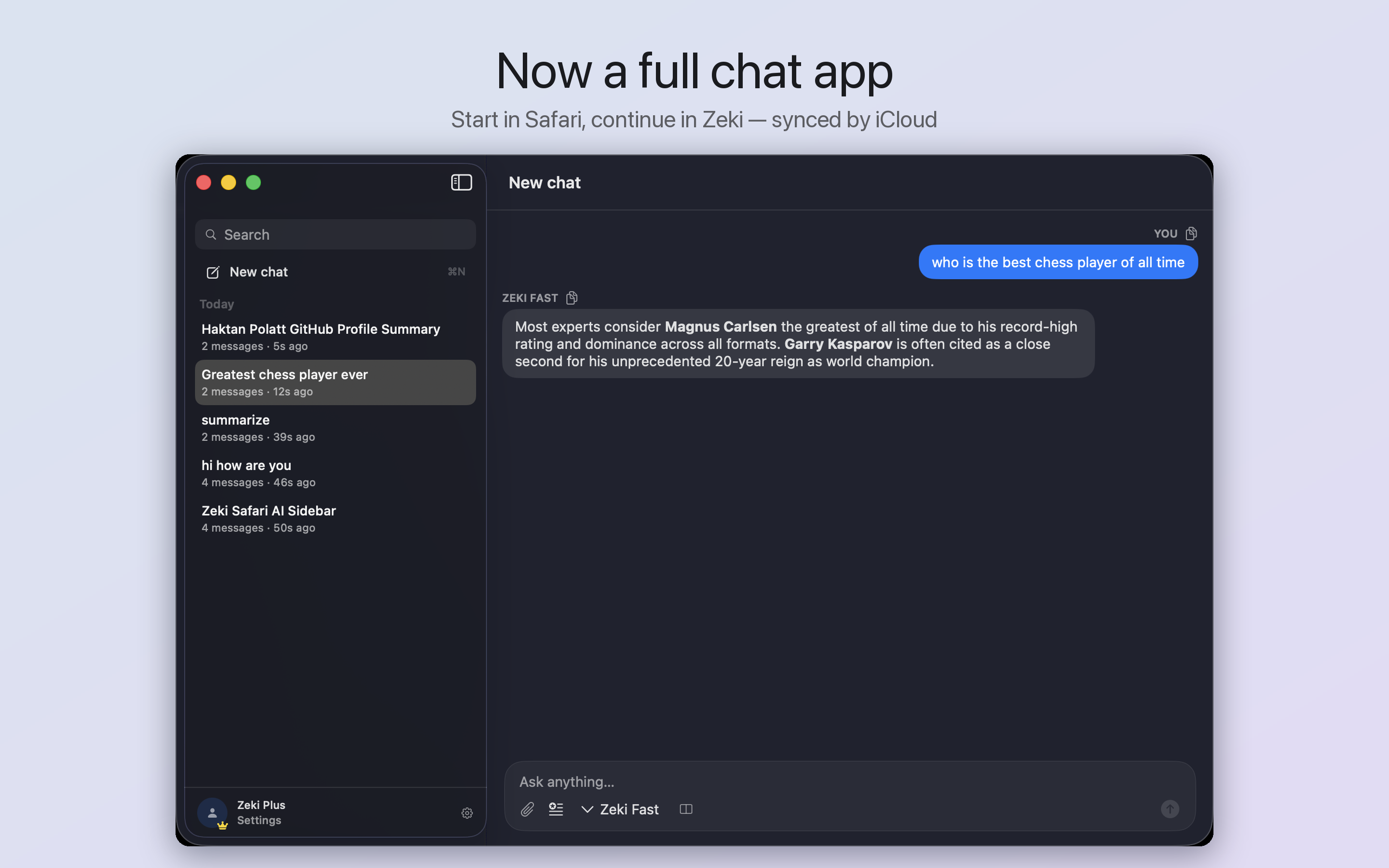 Zeki: AI Sidebar for Safari screenshot 7
