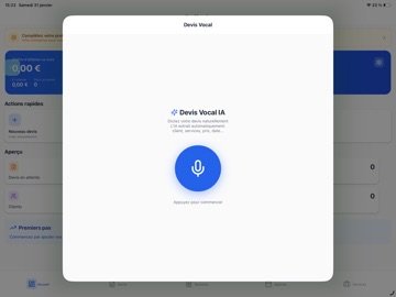 InvoX – Voice to Invoice iPad screenshot