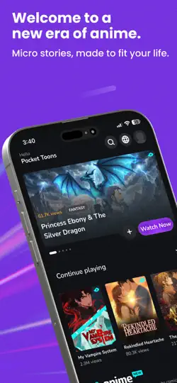 Capture d'écran de Pocket Toons: Anime Shorts sur iPhone 1