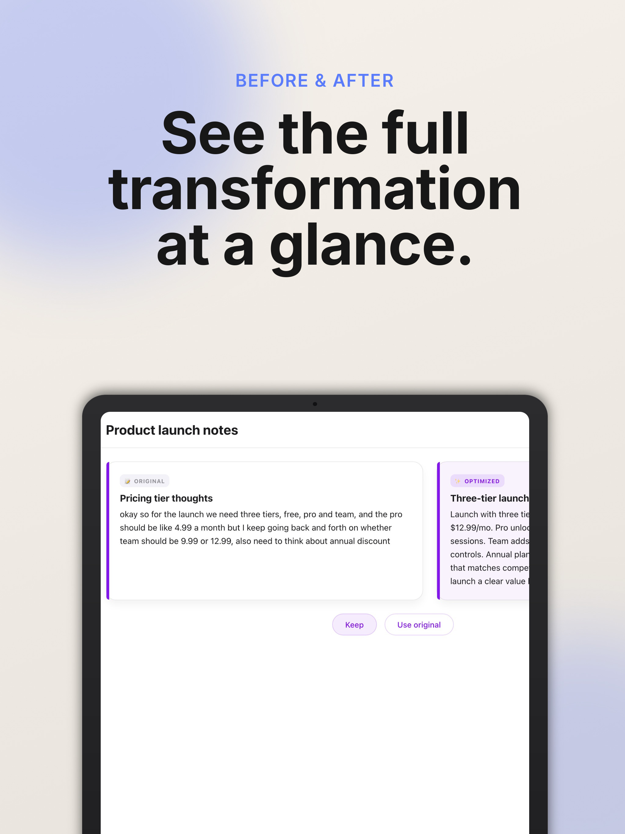 VoiceRefine - AI Voice Notes