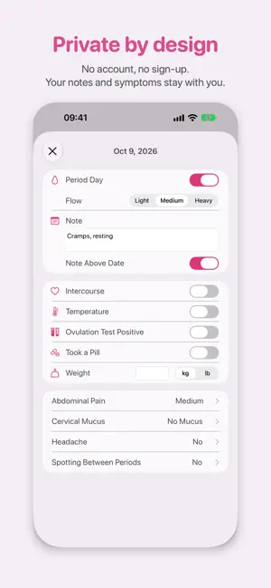 Menstrual Period Tracker screenshot 2