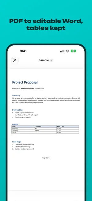 Document Converter PDF to Word screenshot 2