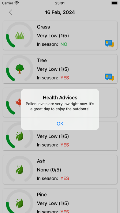 Air Quality & Pollen Tracker Screenshot