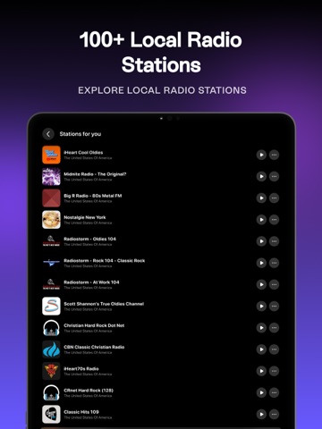 FM Radio: Live Music Stations iPad screenshot