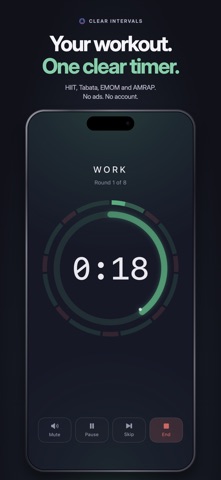 Clear Intervals: HIIT Timer Screenshot 1 of 9