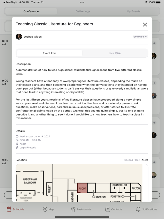 Repairing the Ruins Conference iPad screenshot 1 - Reference app