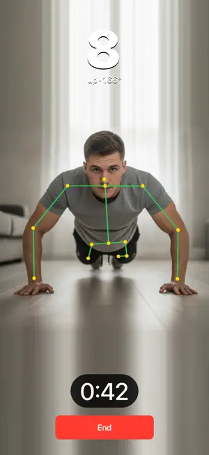 Pushup Form Counter: AI Reps screenshot 1