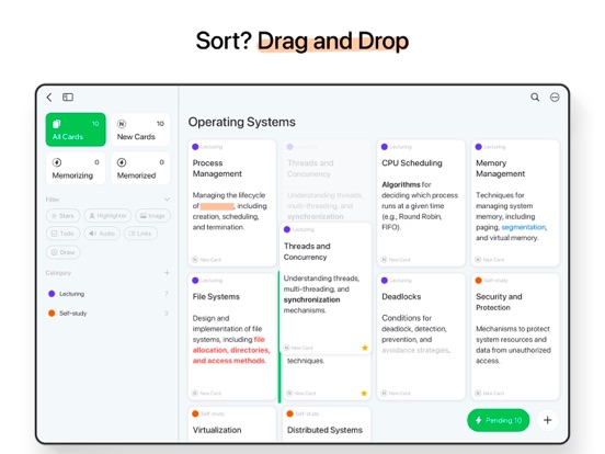 WinkNotes - Easy Flashcards iPad screenshot 6 - Productivity app