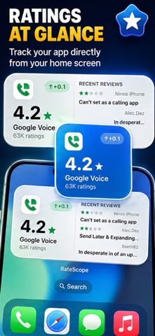 App Review Tracker - RateScope iPhone screenshot