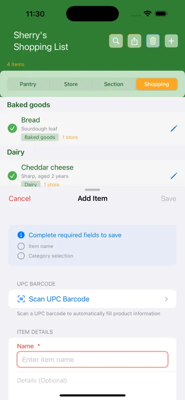 Sherry's Shopping List screenshot 3 of 7