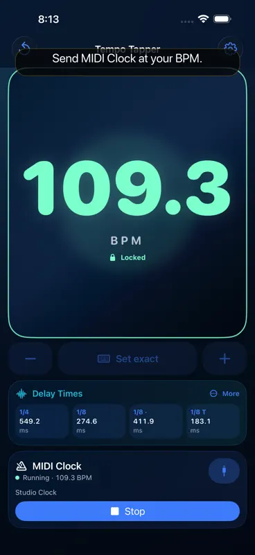 Tempo Tapper: BPM & MIDI screenshot 6 of 7