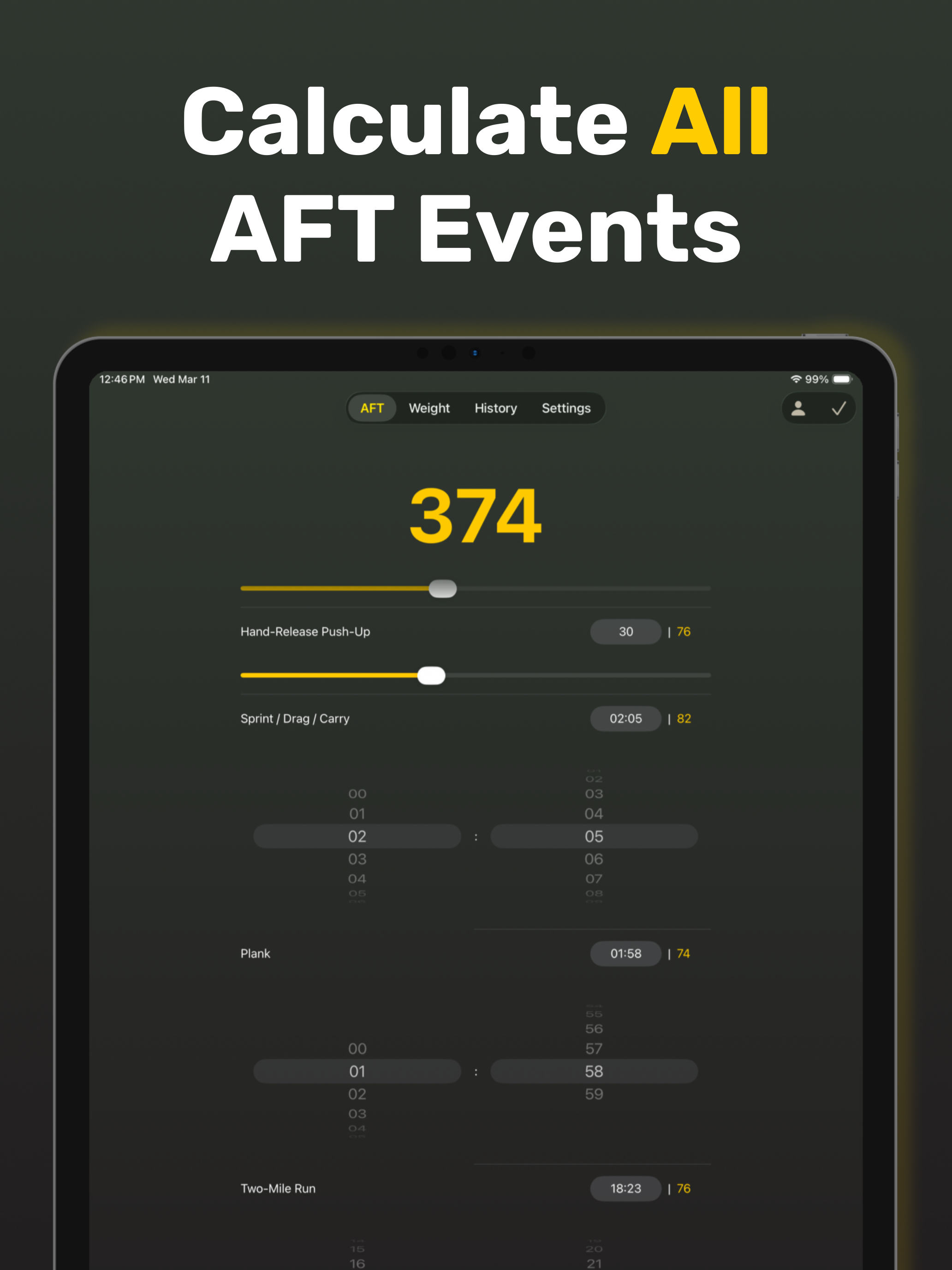 AFT Calculator & Score Tracker screenshot 13
