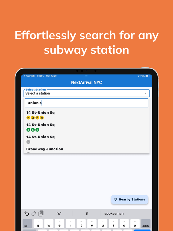 NextArrival NYC iPad screenshot 4 - Navigation app