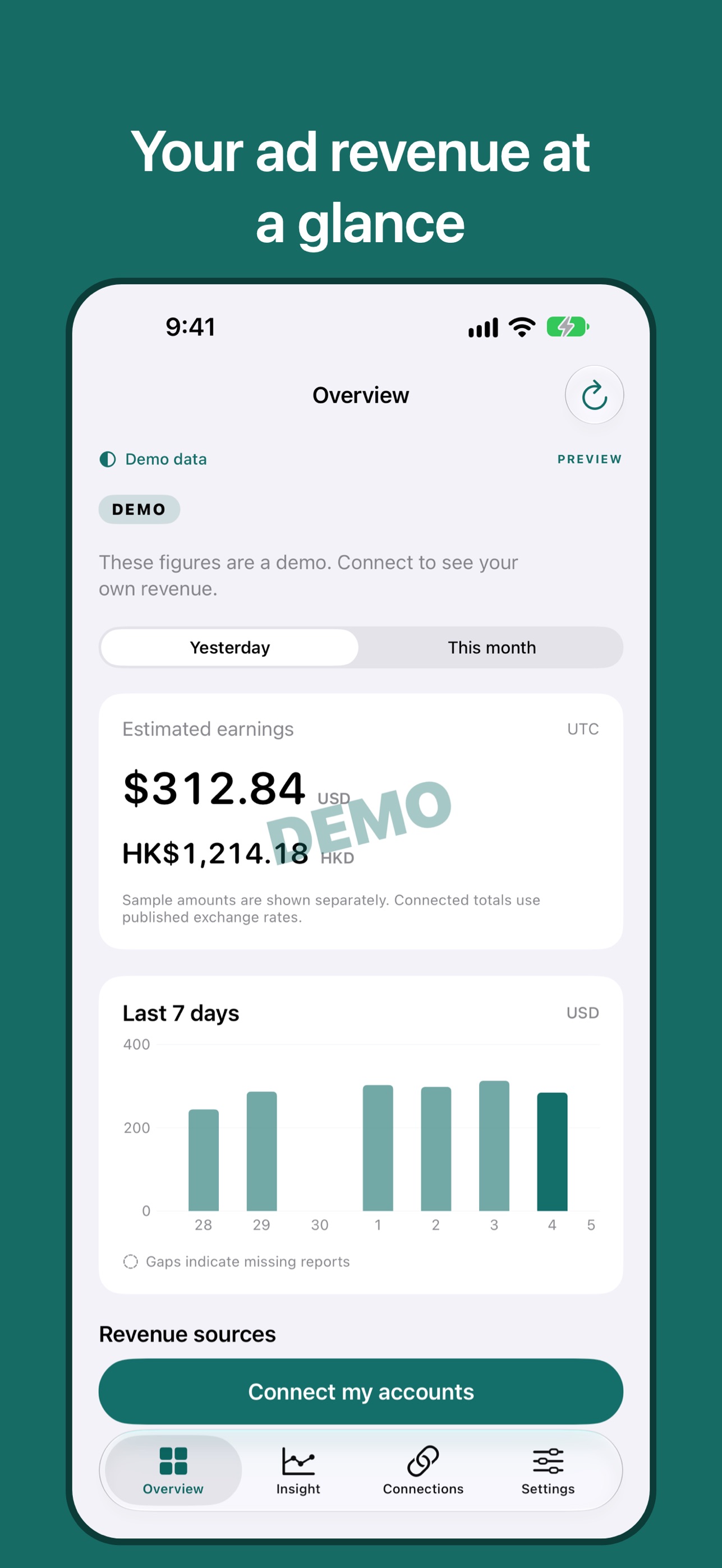 Screenshot 1 of EarnHub：追蹤收入報表