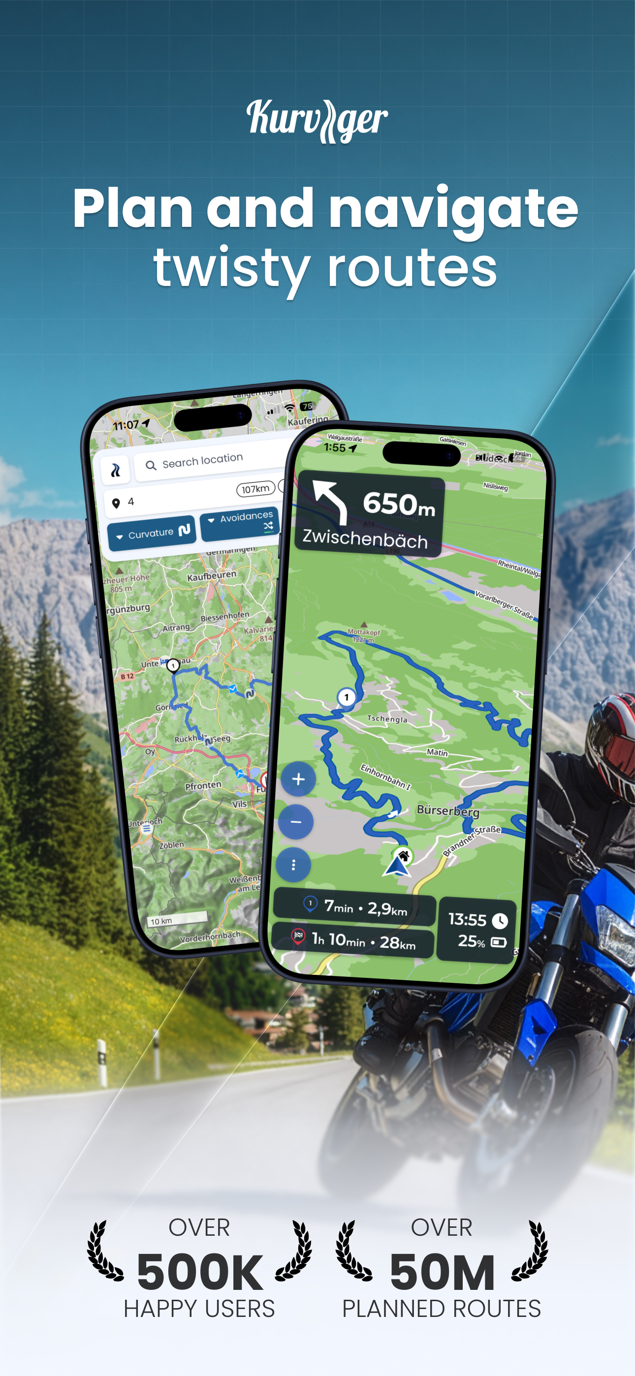 Kurviger Motorcycle Navigation