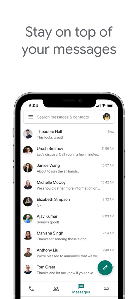 Google Voice - Gestión de Mensajes